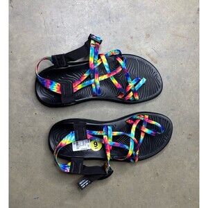 New CHACO Women’s Zx2 Classic Strappy Outdoor Tie-Dye Sandals JCH199868 Size 9